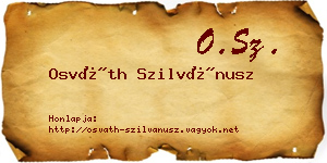 Osváth Szilvánusz névjegykártya